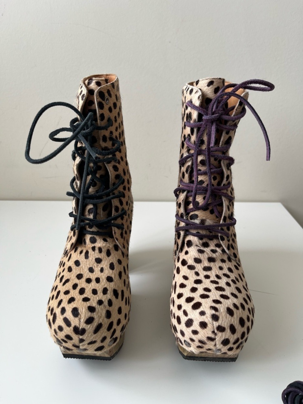 Rare 🔥 John Fluevog Cheetah ARC RAINBOW BOOT Size 7 - Picture 7 of 13